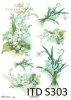 Papier decoupage Konwalie, Przebiśniegi*Lilies of the valley decoupage paper, Snowdrops